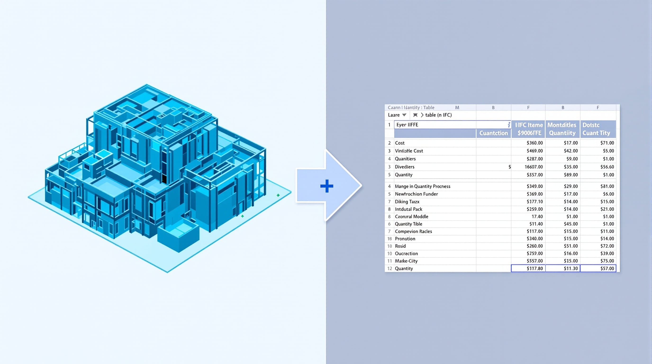 IFC workflow: from 3D model to construction budget