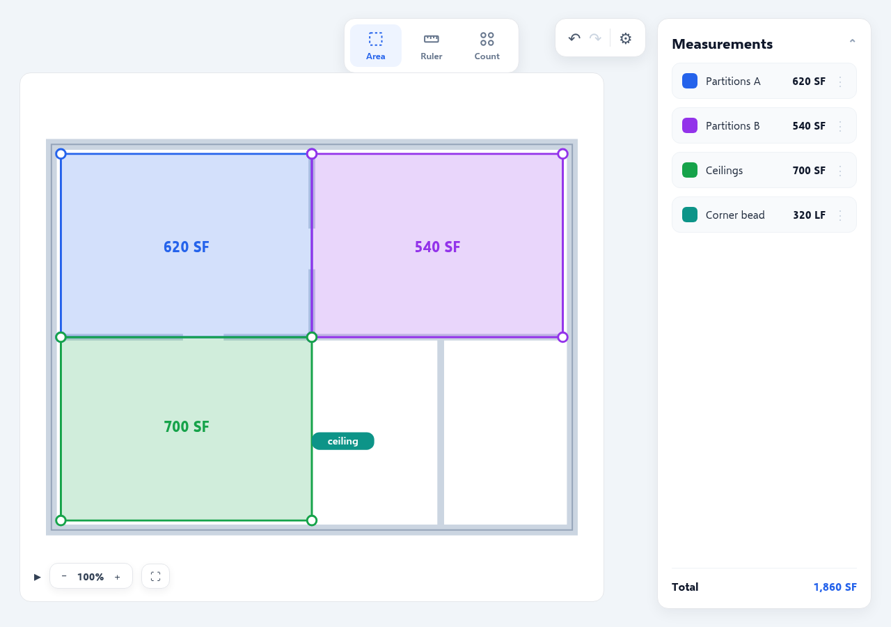 On-screen takeoff — OneEstimate