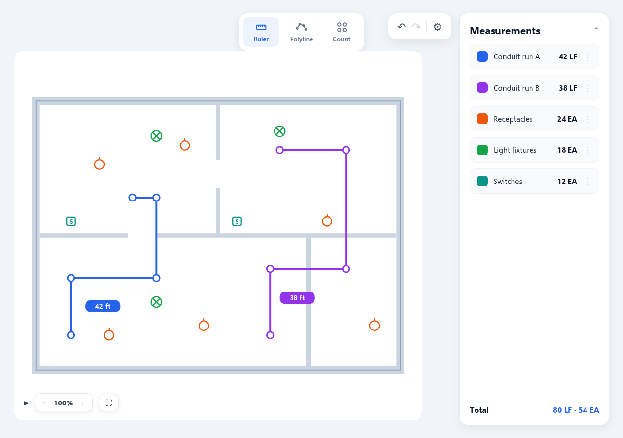 On-screen takeoff — OneEstimate