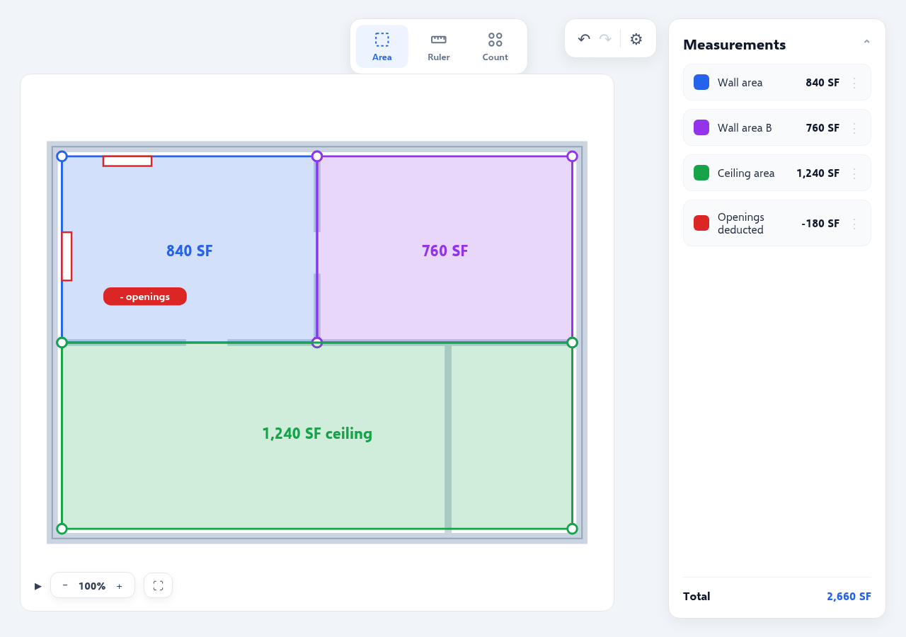 On-screen takeoff — OneEstimate