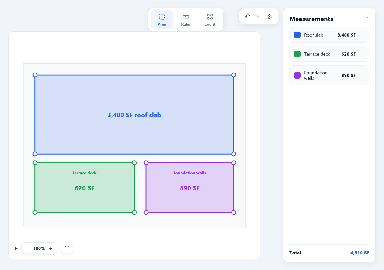 On-screen takeoff — OneEstimate